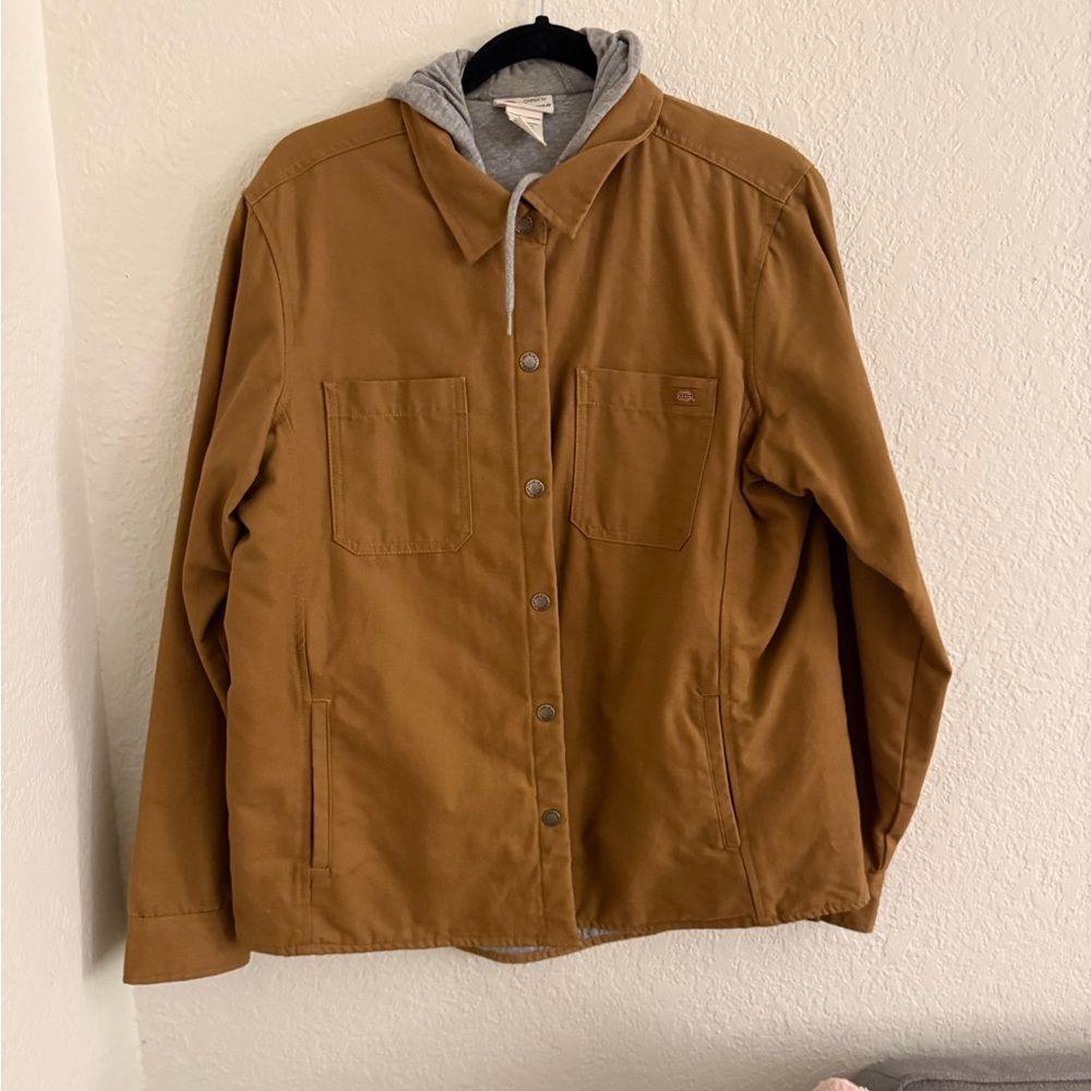 Dickies Brown Jacket with Gray Hood attached